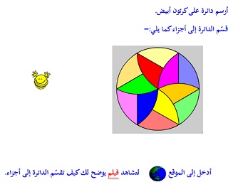 فعالية رسومات من الدائرة للصف السادس